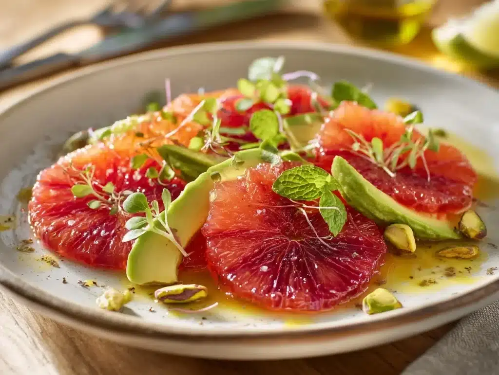 blood orange and avocado salad - featured image
