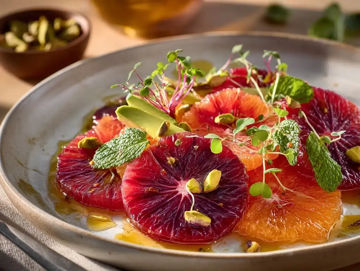 blood orange and avocado salad preparation steps