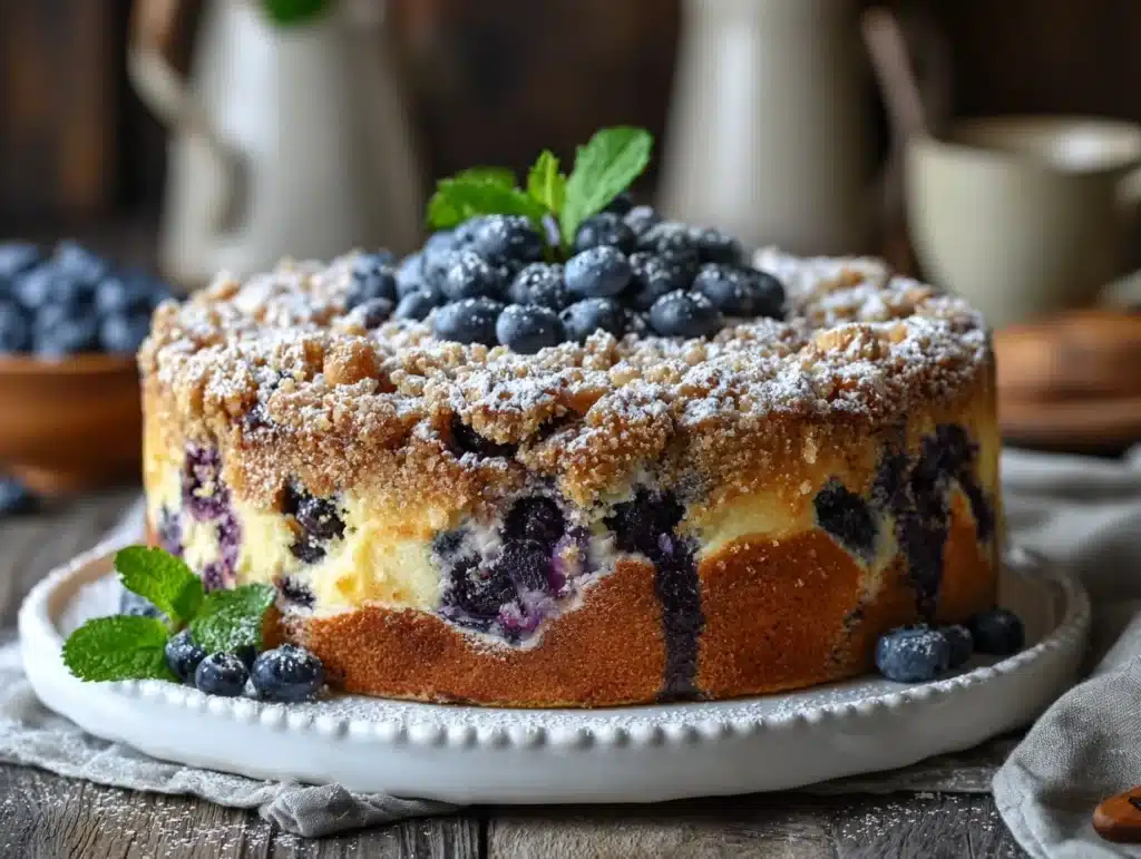 blueberry cream cheese coffee cake - featured image