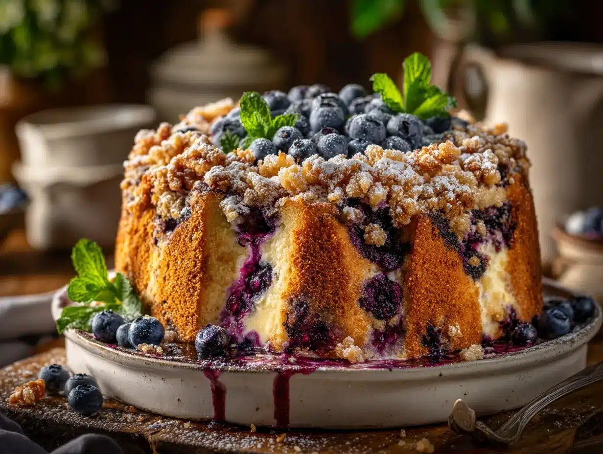 blueberry cream cheese coffee cake preparation steps