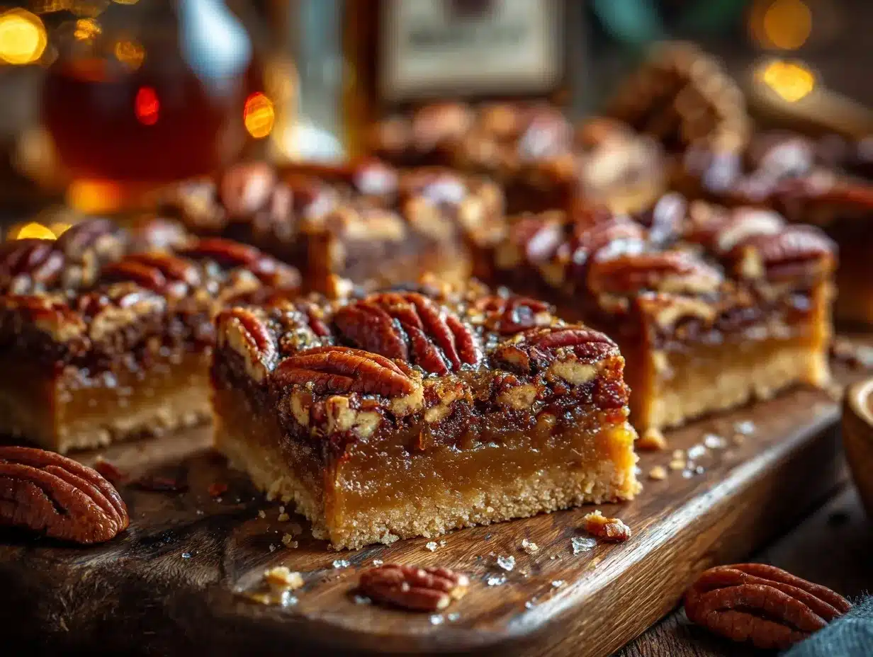 Bourbon Pecan Pie Bars preparation steps