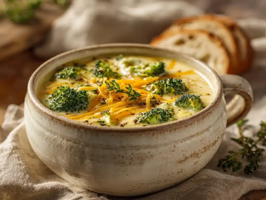 broccoli cheddar soup - featured image