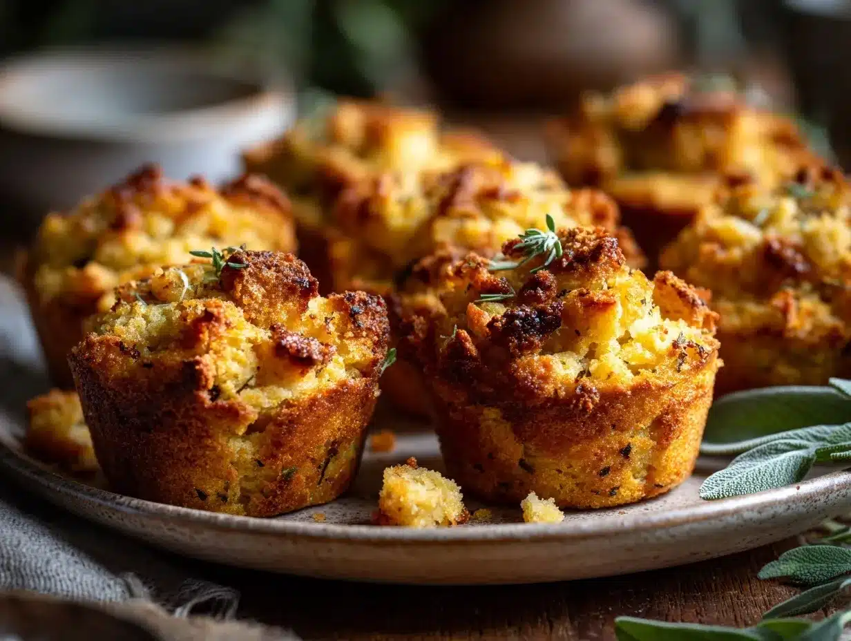brown butter sage stuffing muffins preparation steps