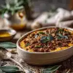 brown butter sage sweet potato casserole - featured image