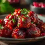 cranberry meatballs - featured image