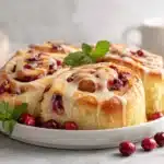 cranberry orange sweet rolls - featured image