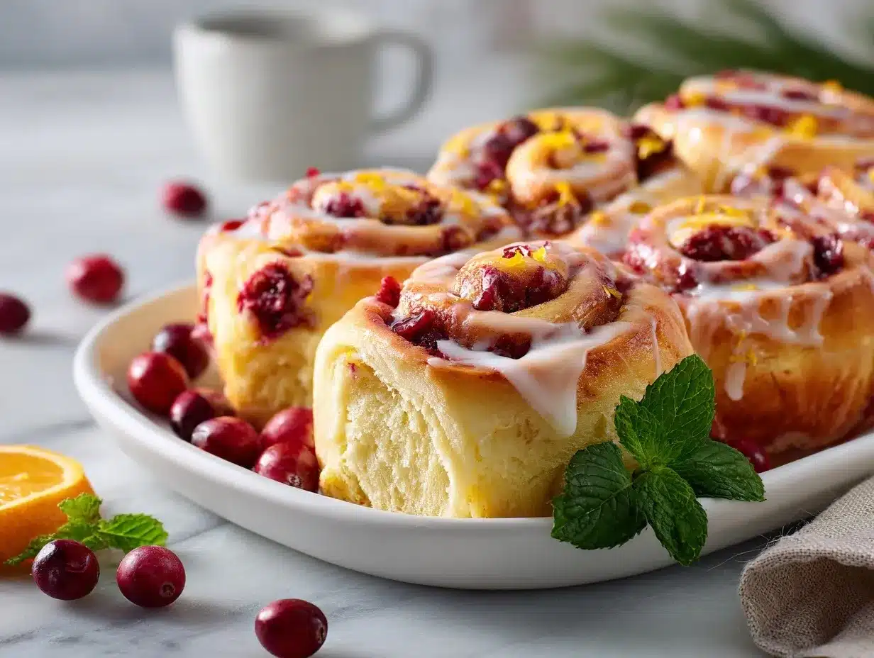 cranberry orange sweet rolls preparation steps