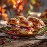 cranberry turkey sliders - featured image
