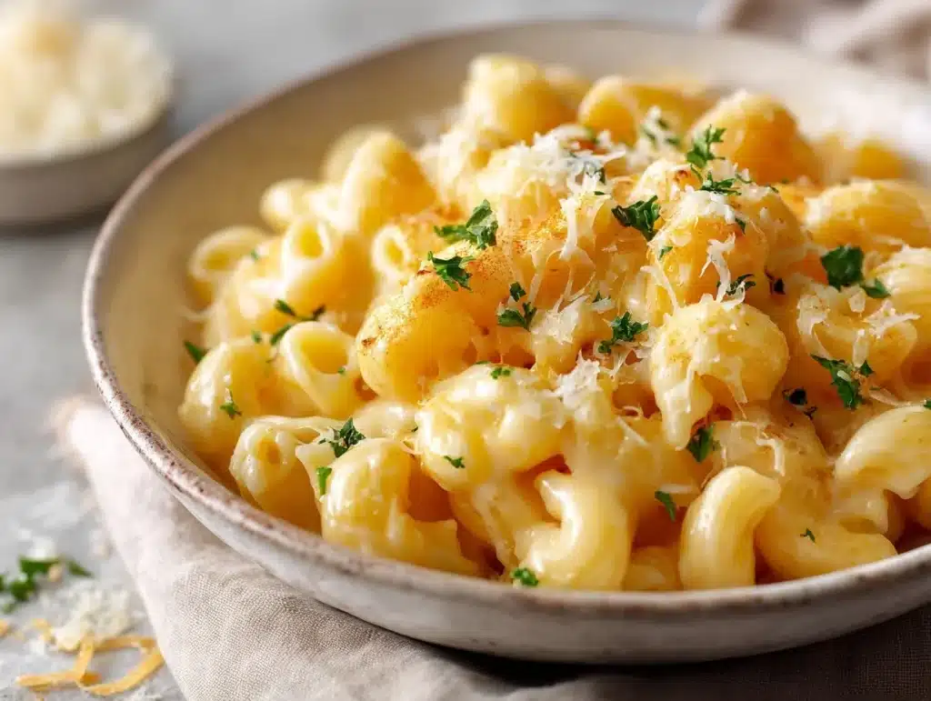 creamy mac and cheese - featured image