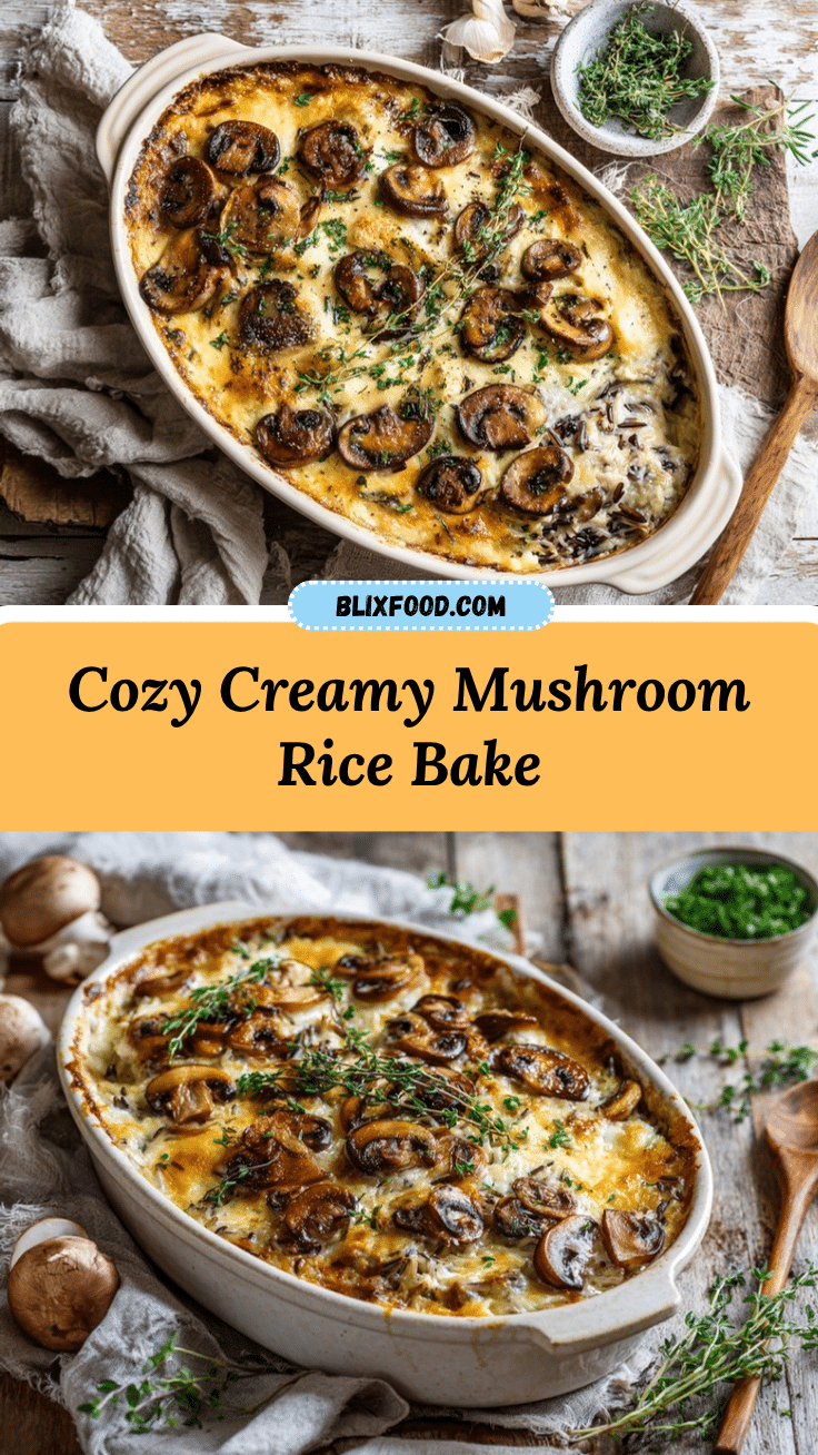 Creamy Mushroom Wild Rice Casserole recipe