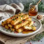 crispy halloumi fries - featured image