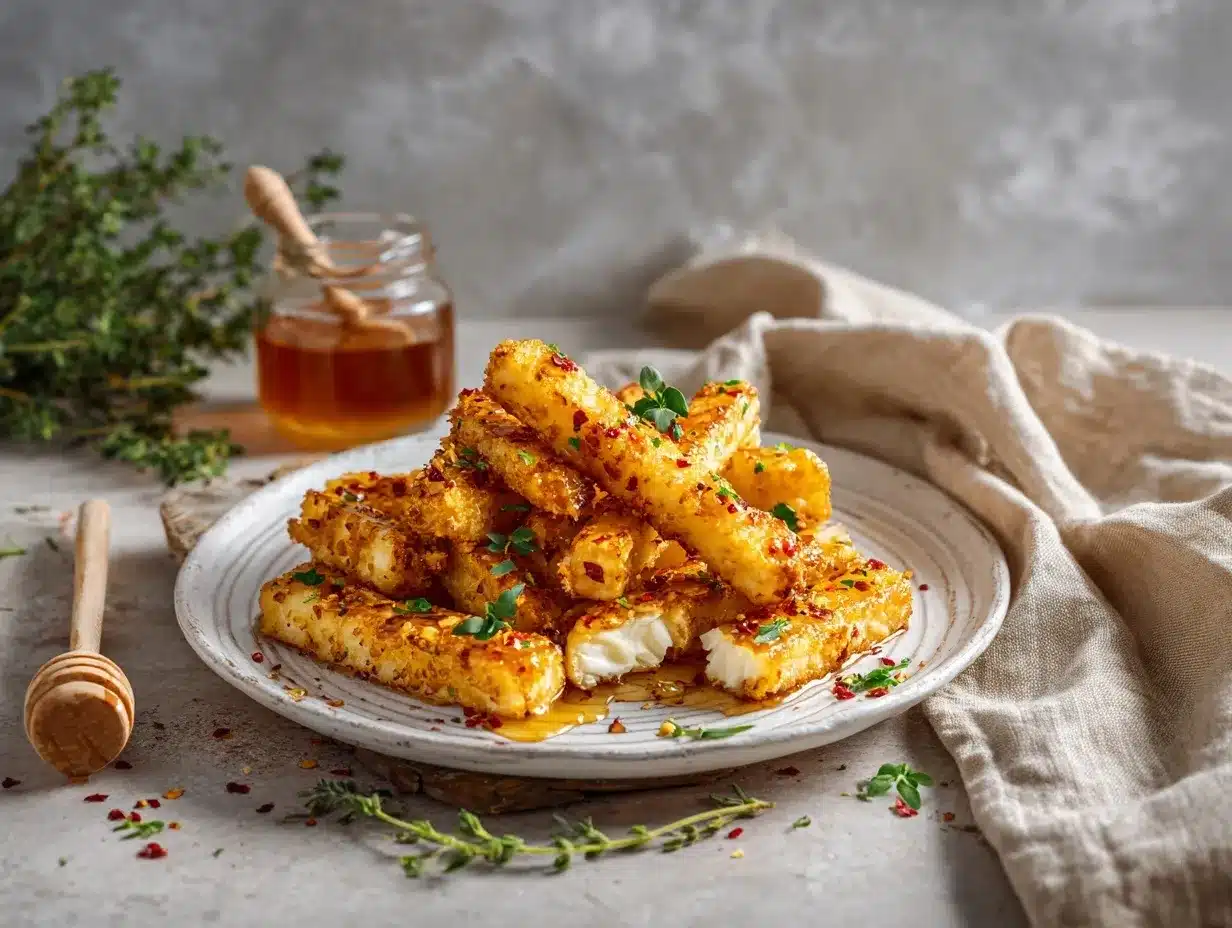crispy halloumi fries preparation steps