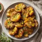 crispy smashed potatoes - featured image