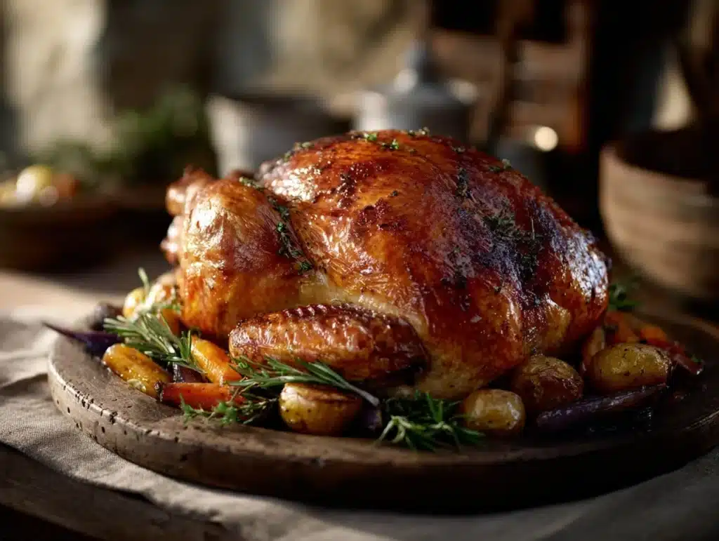 dry brined roasted turkey - featured image