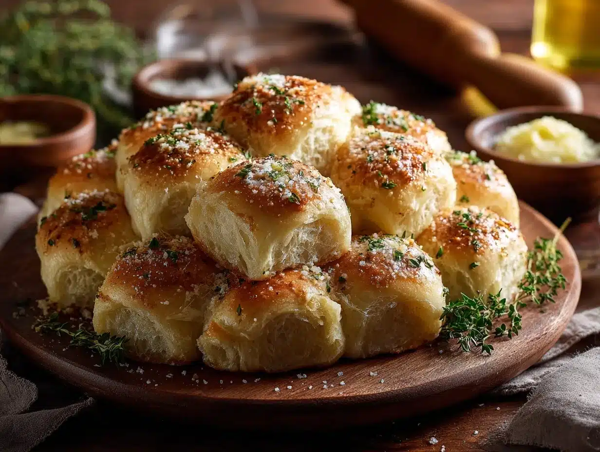 garlic butter Parmesan rolls preparation steps