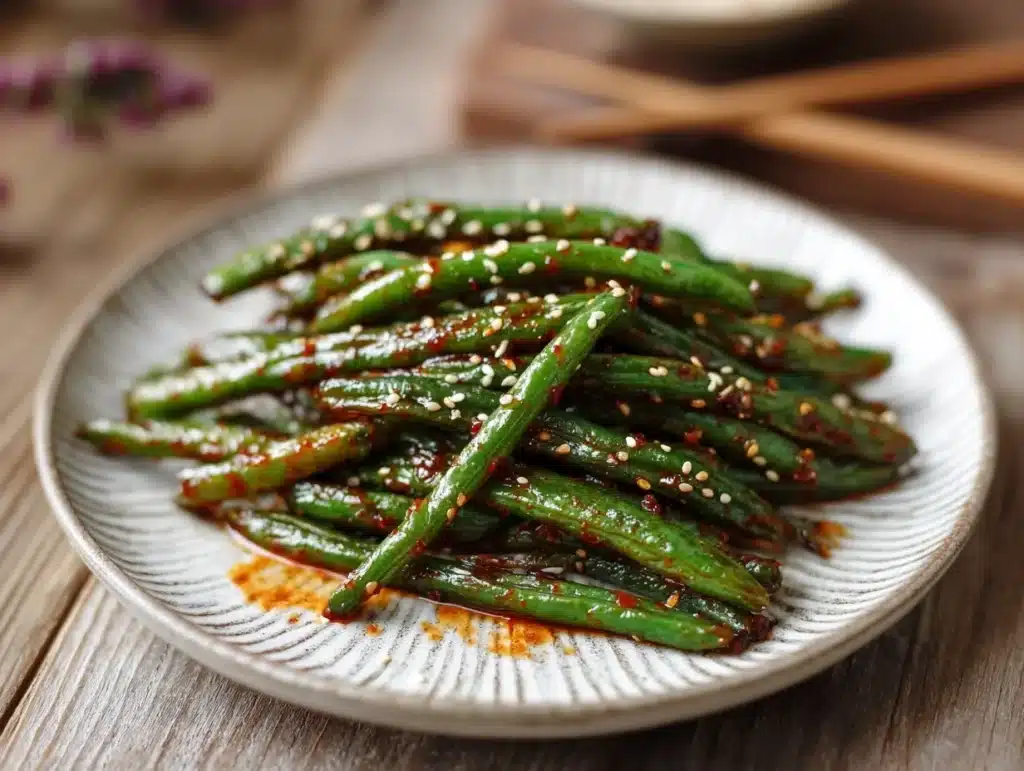 gochujang green beans - featured image
