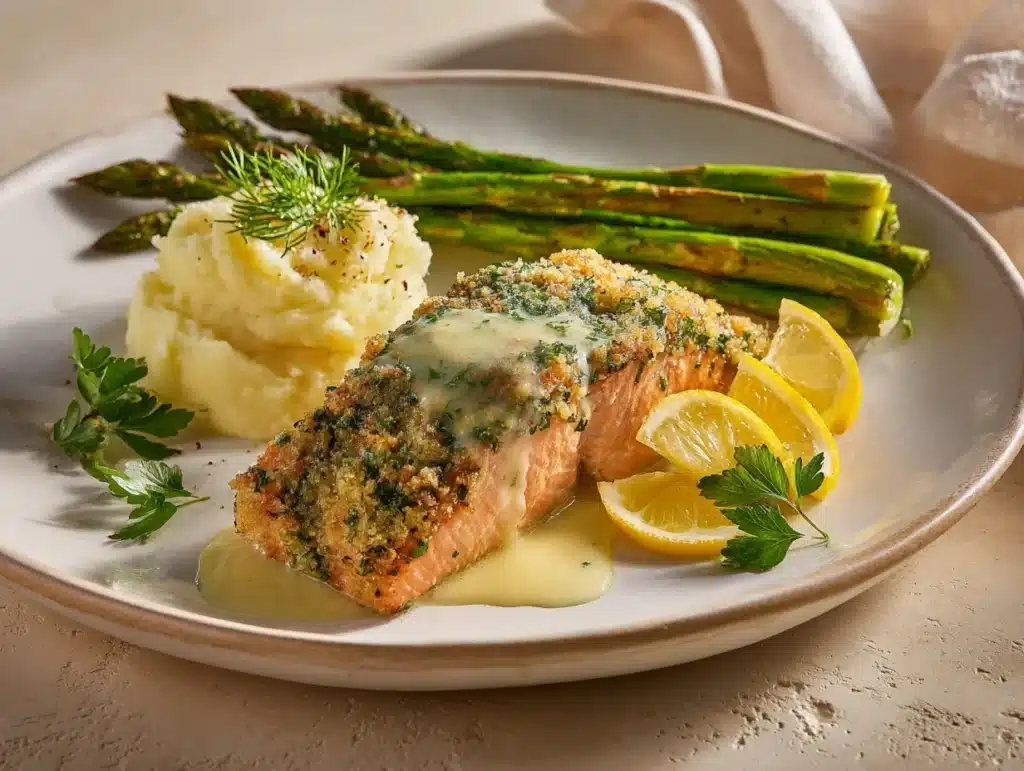 herb-crusted salmon - featured image