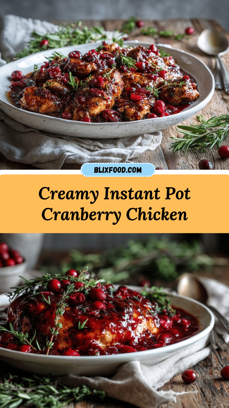 Instant Pot Cranberry Butter Chicken recipe