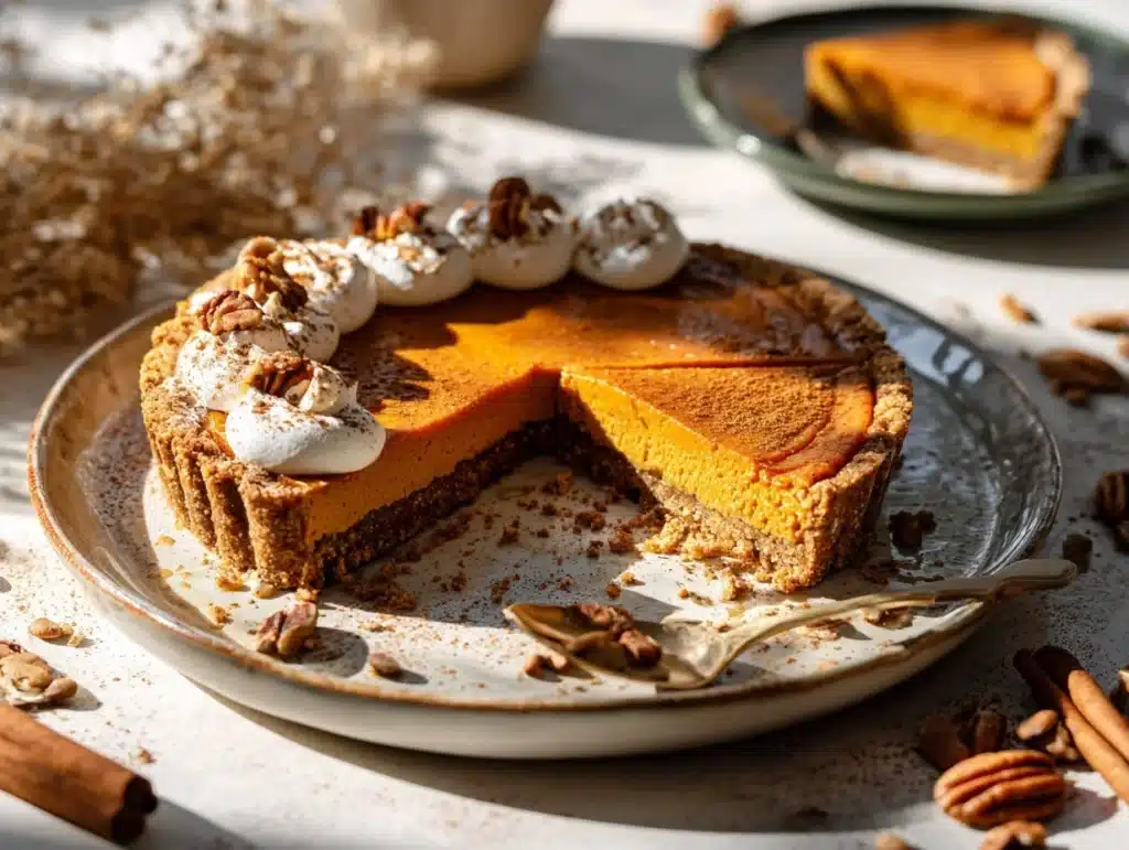 keto pumpkin pie - featured image