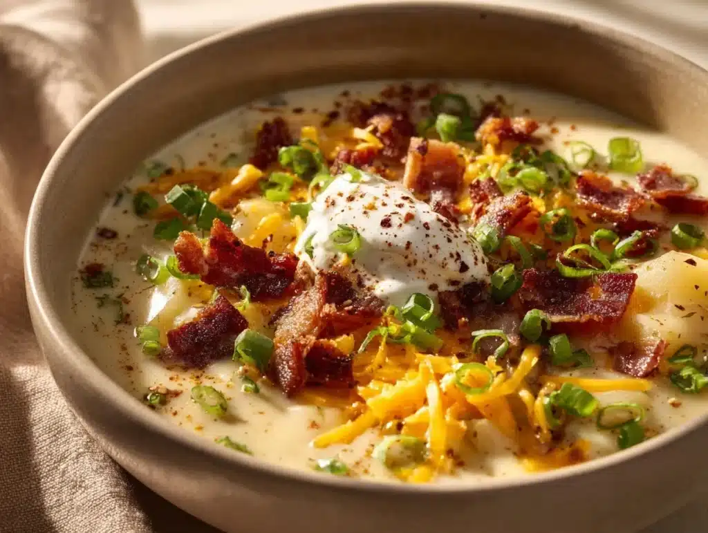 loaded baked potato soup - featured image
