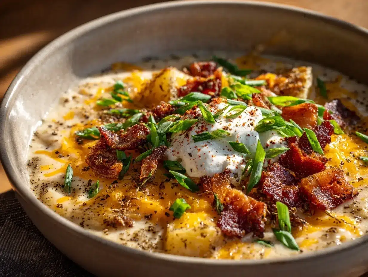 loaded baked potato soup preparation steps