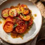 maple miso sweet potato rounds - featured image