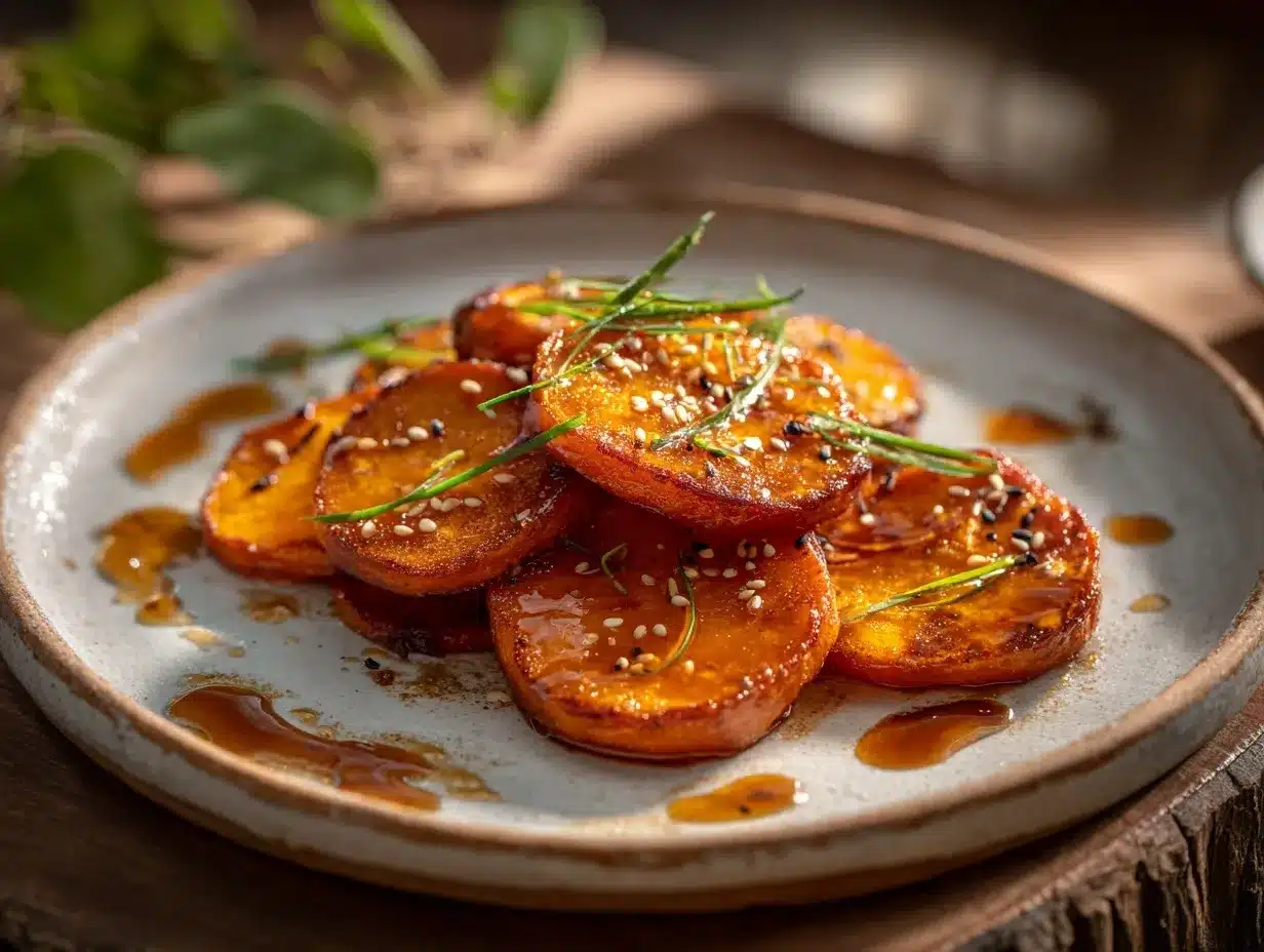 maple miso sweet potato rounds preparation steps
