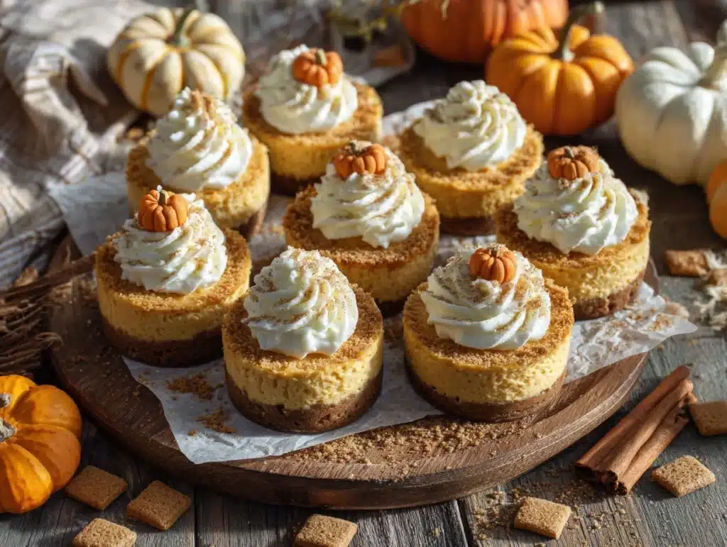 mini pumpkin cheesecakes - featured image
