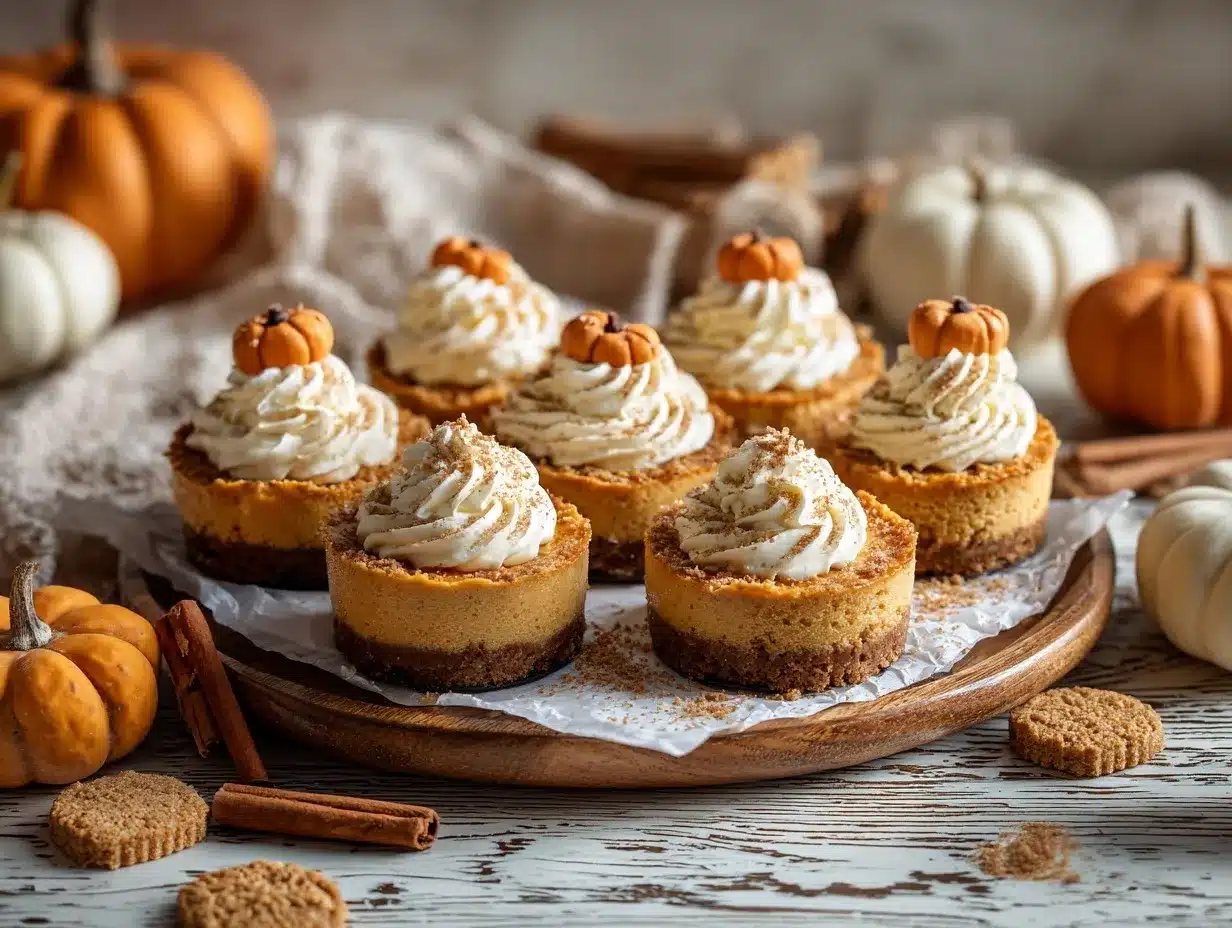 mini pumpkin cheesecakes preparation steps