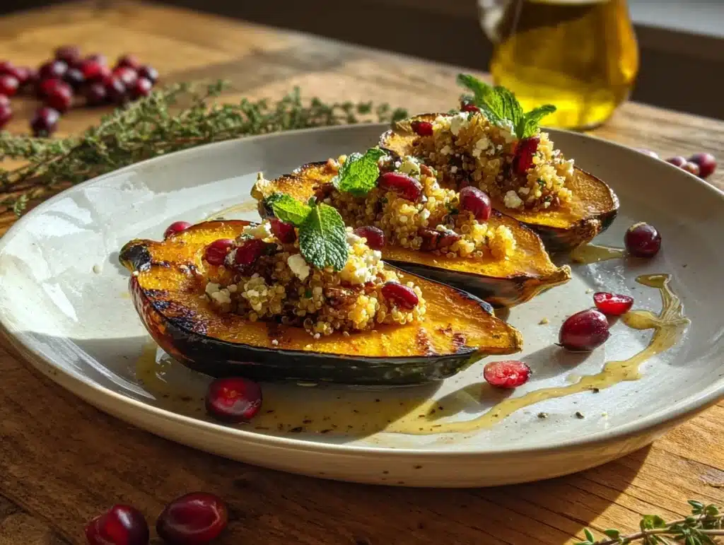 roasted acorn squash boats - featured image