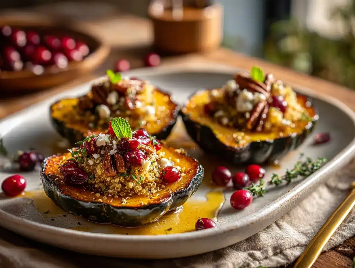 roasted acorn squash boats preparation steps