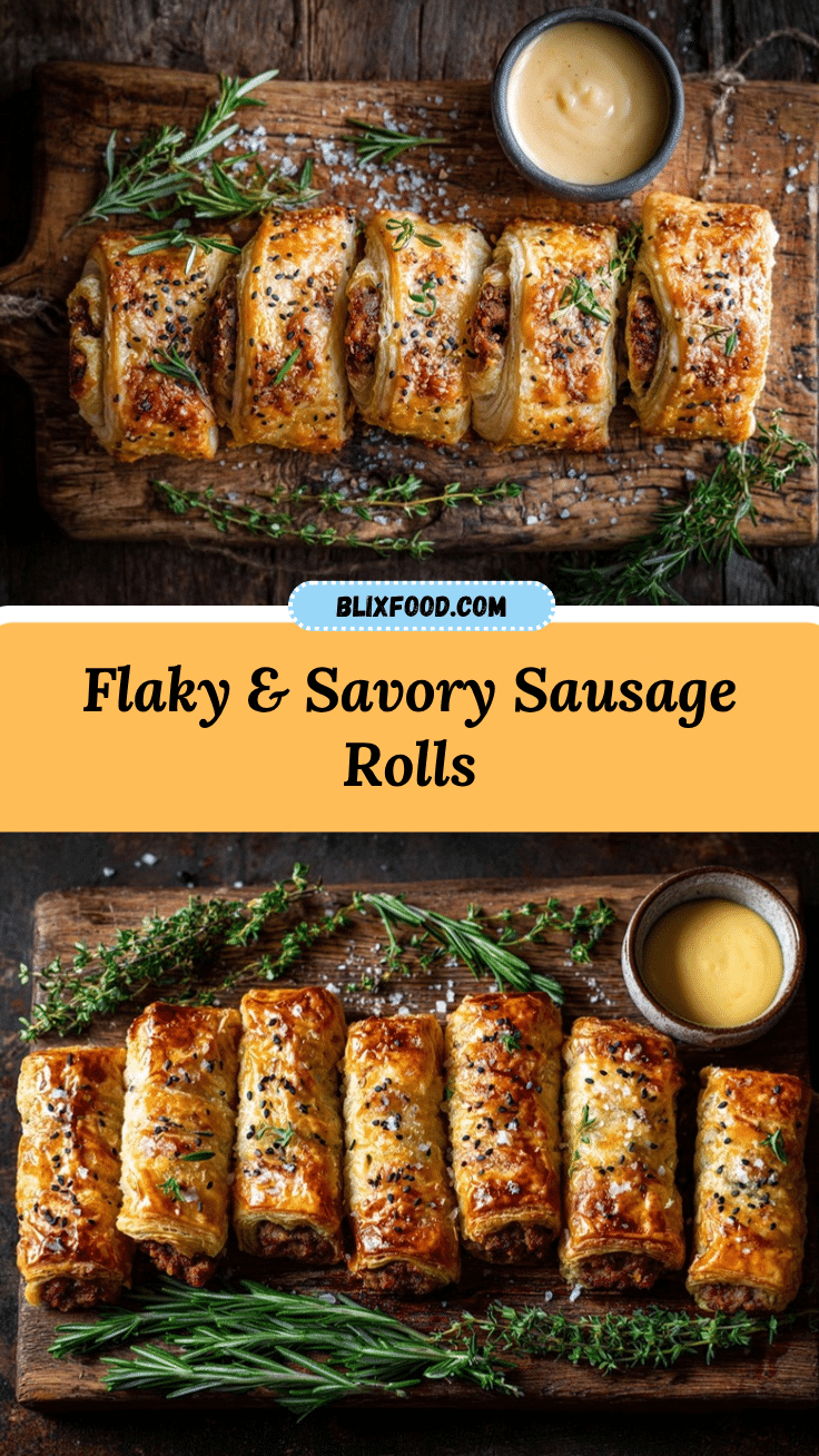 savory puff pastry sausage rolls recipe