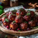 smoky maple turkey meatballs - featured image