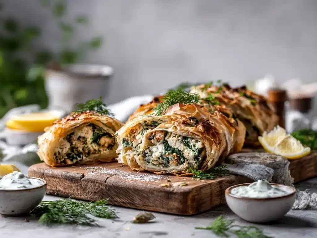 spanakopita turkey roll - featured image