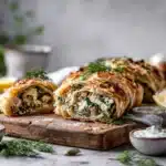 spanakopita turkey roll - featured image