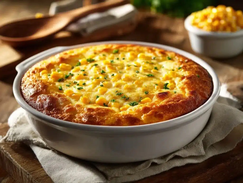 sweet corn casserole - featured image
