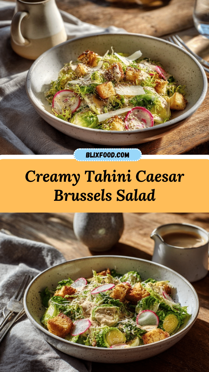 Tahini Caesar Brussels Sprout Salad recipe