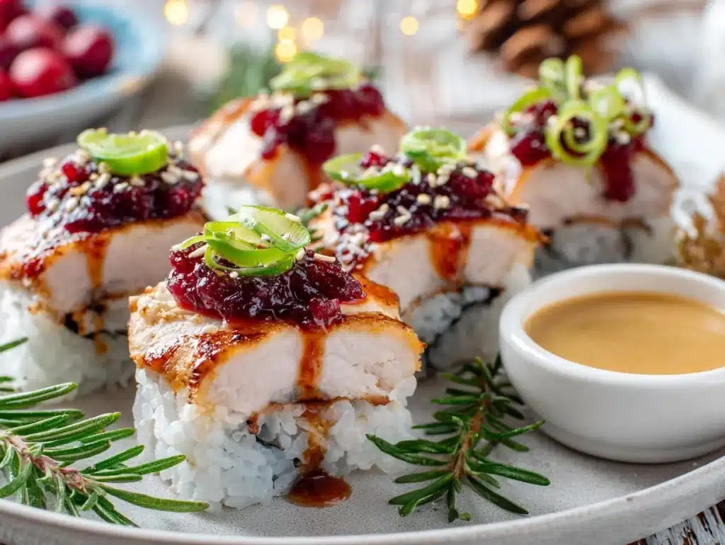 Thanksgiving sushi rolls - featured image