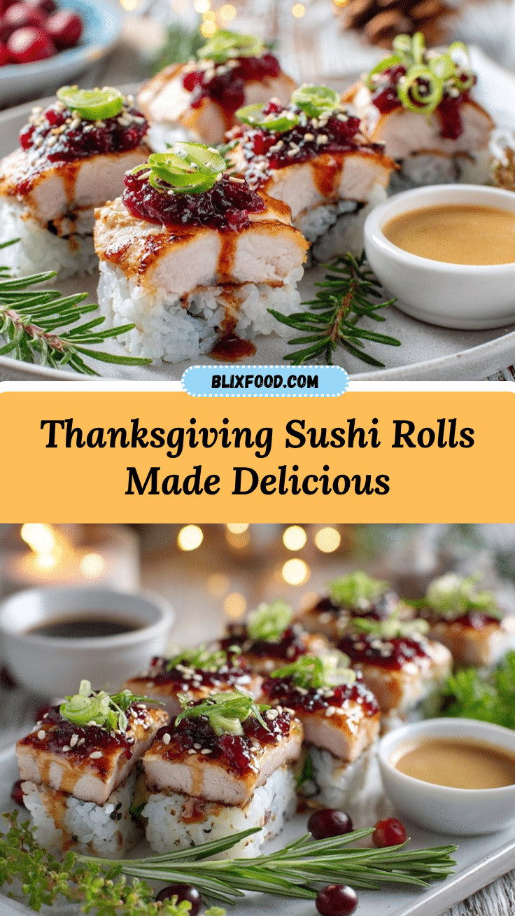Thanksgiving sushi rolls recipe