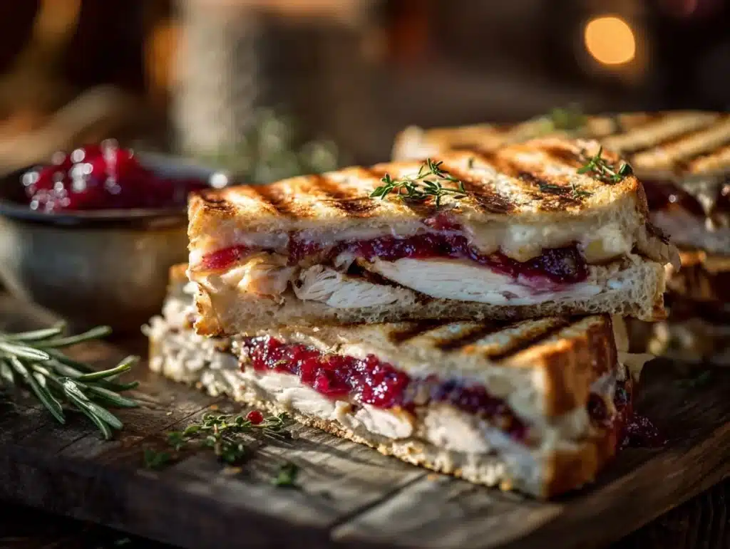 turkey cranberry brie panini - featured image