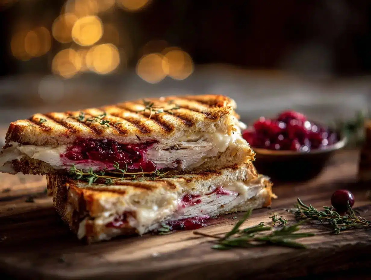 turkey cranberry brie panini preparation steps