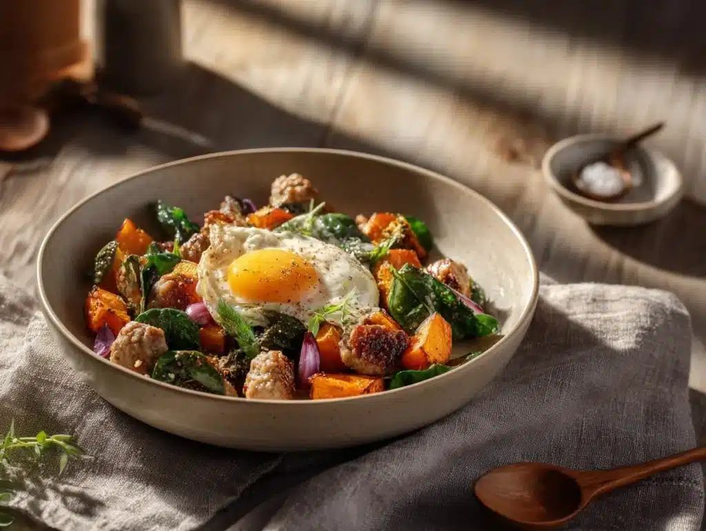 turkey sausage breakfast hash - featured image