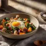 turkey sausage breakfast hash - featured image
