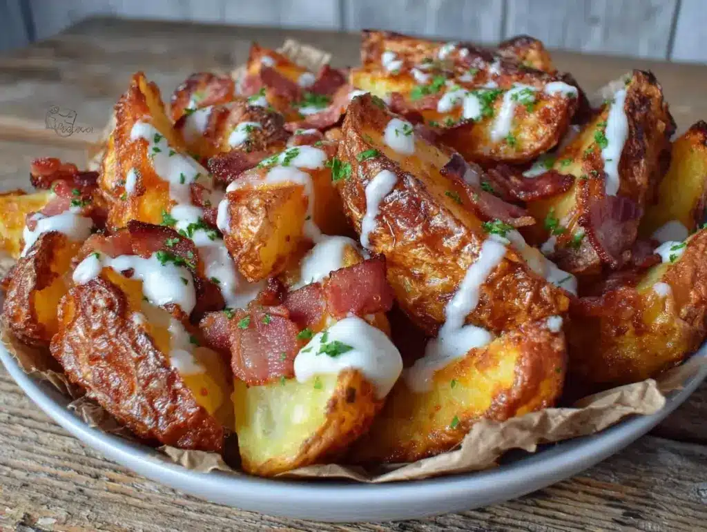 air fryer potato wedges - featured image