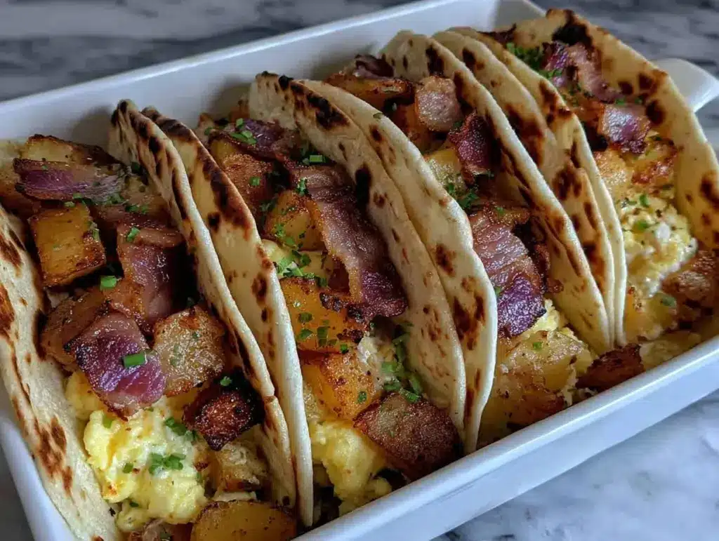 baked breakfast tacos - featured image