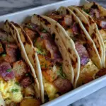 baked breakfast tacos - featured image