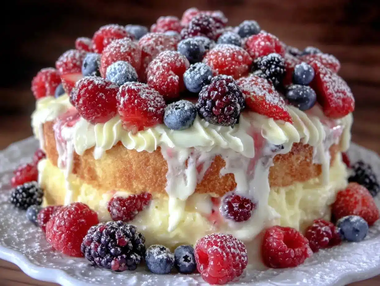 Berry Chantilly Cake preparation steps