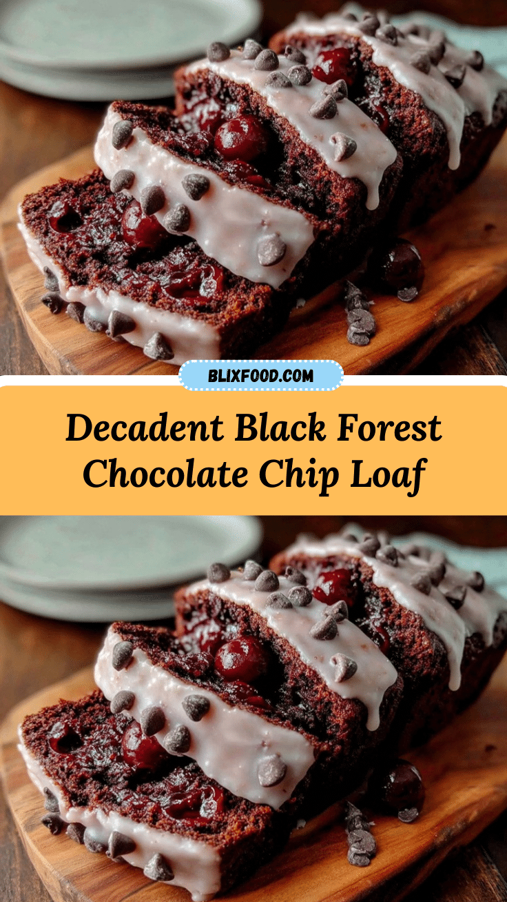 Black Forest Chocolate Chip Loaf Cake recipe