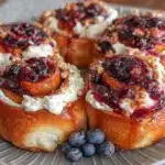 blueberry cheesecake rolls - featured image