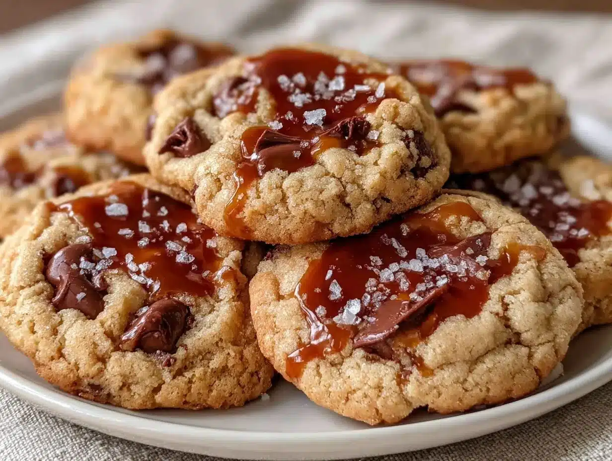 brown butter salted caramel chocolate chip cookies preparation steps